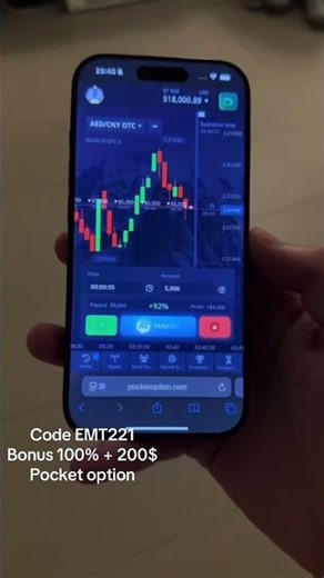 Code EMT221Bonus 100% + 200$Pocket option