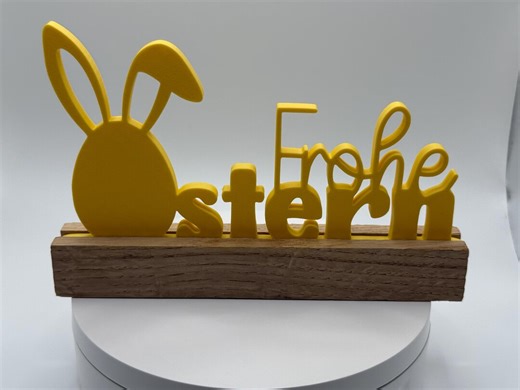 Modernes Oster-highlight: "frohe Ostern" Aufsteller Auf Echtem Naturholz. Moderne Osterdeko - Etsy