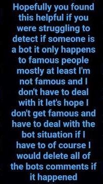 how to detect a bot on a YouTube channel in general if you did not know how to