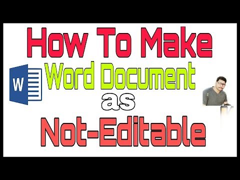 How To Make Word File as Non-Editable