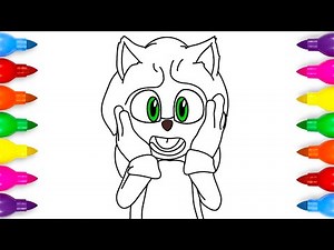 Drawing Sonic 3 | Sonic 3 the hedgehog Coloring Page