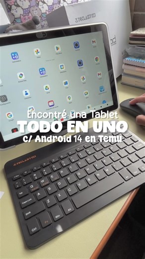 ¡Una tableta todo en uno con Temu! 💗 ¿Alguna vez habías encontrado productos de tan buena calidad en esta aplicación? Hoy en esta sección les comparto esta Tablet Android 14 que además viene con teclado Bluetooth, Mouse, Audífonos, Cable USB-C, Adaptador de USB a Tipo C, Protector de cámara, Soporte para ver series o películas donde tú quieras y funda para protegerla de los golpes! 🥰 Recuerda que para hacer válida la promoción del descuento debes ser usuario nuevo y nunca haber instalado la ap