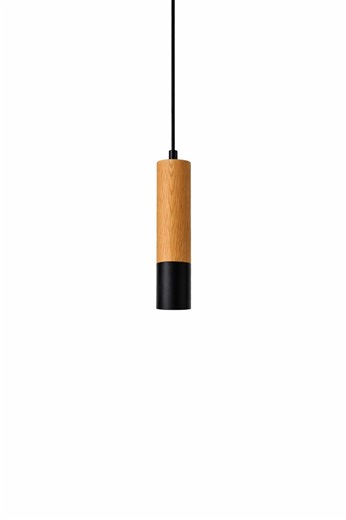 Handmade Oak Cylinder Pendant Light – Minimal Scandinavian Ceiling Lamp - Etsy
