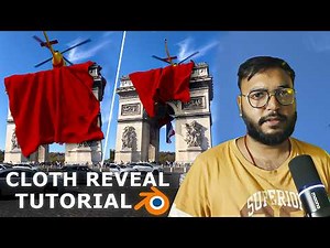 Blender Cloth Reveal VFX on a Building by Helicopter Tutorial | CGI Cloth Pickup Simulation
