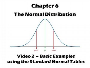 Chapter 6: Basic examples using the Standard Normal tables (Video 2 of 5)