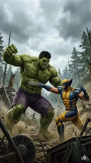 wolverine vs hulk fight 😈😡