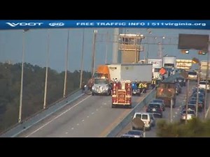 Traffic Alert: Crash shuts down I-64 at the High Rise Bridge in Chesapeake