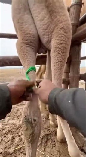 Hands Twisting Loop in a Muddy Pen Enclosure