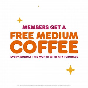 277 reactions · 29 shares | Only Chicagoland Dunkin’ Rewards members get a FREE medium hot or iced coffee every Monday in September with any purchase. ☕️ Join today on the Dunkin’ app! | Dunkin' | Facebook
