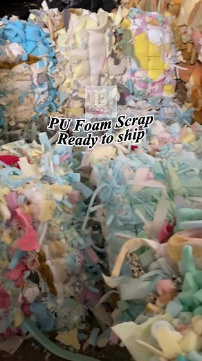 #pu foam scrap from China factory.#polyurethanefoam#sponge #recycle #rebonding #mattress #sofa