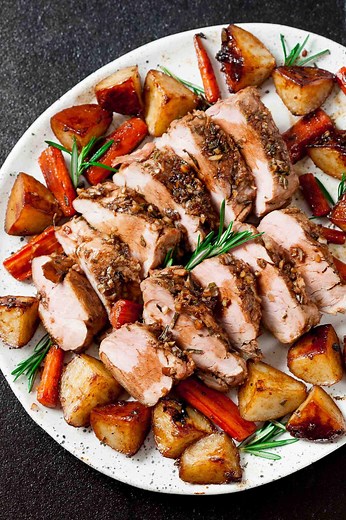 Sheet Pan Roast Pork Tenderloin with Potatoes