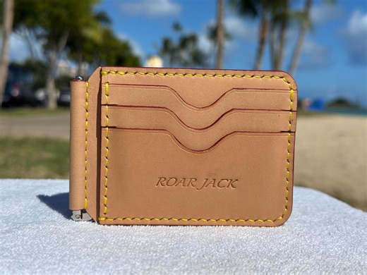 Handmade Leather Money Clip Wallet - Etsy