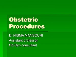 Obstetric Procedures - SlideServe