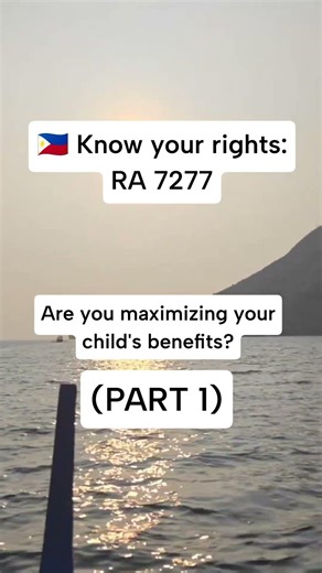 RA 7277 protects your child's right to an inclusive school and needed support.