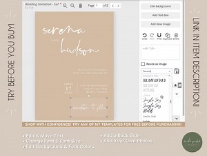 Modern Minimalist Boho Envelope Address Template — Wedding Envelope Template — Printable Envelope Template — Editable Wedding Envelopes - Etsy