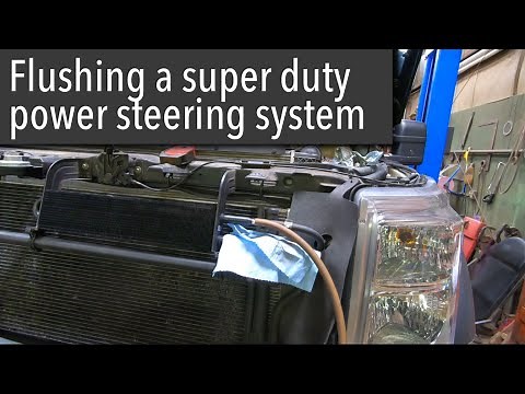 Flushing ford super duty power steering system