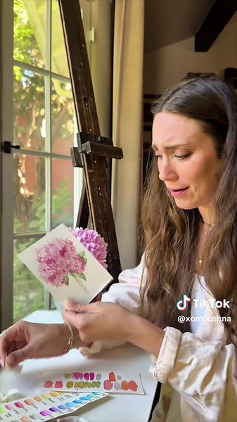 Day 8 of 100 | Learning To Watercolor 🎨 today I’m painting my first hydrangea flower #100daychallenge #watercolorpainting #artistfromscratch #watercolorjourney #beginnerartist #slowliving #createeveryday #arttok