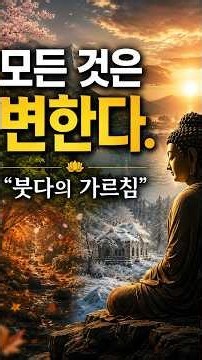 모든 것은 변한다. 붓다의 가르침 제행무상