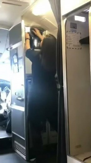 Stewardess and Pilot dancing. Flight Attendant. Hot Air Hostess.