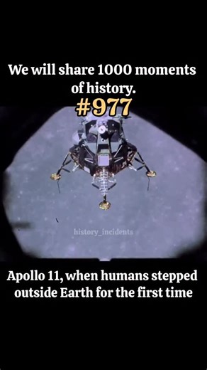 History Incidents on Instagram: "On July 20, 1969, Apollo 11 did what no mission had ever done before. It landed humans on the Moon. Neil Armstrong and Buzz Aldrin stepped onto the lunar surface while Michael Collins stayed in orbit inside the Command Module. This was not luck, not a fluke, and definitely not a stunt. It was the result of brutal engineering, repeated failures, and years of cold war pressure between the USA and the Soviet Union. Apollo 11 launched on July 16, 1969, riding the Sat