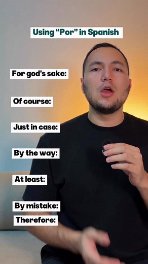 17K views · 4.4K reactions | Useful expressions using “Por” in Spanish ✨ | Your Spanish with Javier | Facebook