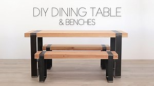 How to build a modern dining table with hidden bench storage