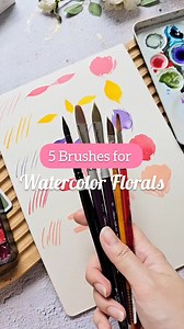 32K views · 670 reactions | 5 brushes to try for watercolor florals  #watercolor #watercolorbrush | Joly Poa Watercolorist | Facebook
