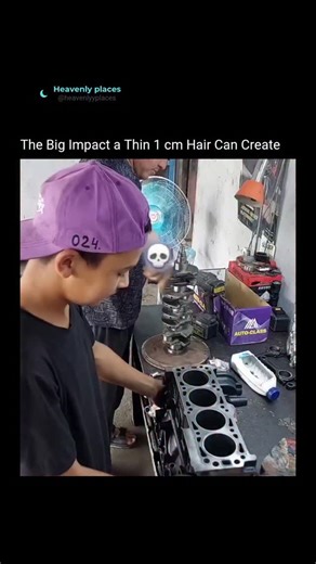 heavenly places on Instagram: "This shows just how much impact a single 0.06 mm thin hair follicle can have inside an engine. Even something this tiny, almost invisible to the eye, can disrupt the smooth functioning of the system. Engines rely on precise tolerances, clean pathways, and accurate movements of parts. When a foreign particle like a hair gets inside, it can block passages, scratch surfaces, or reduce efficiency. This example highlights how delicate and precise engines truly are, wher