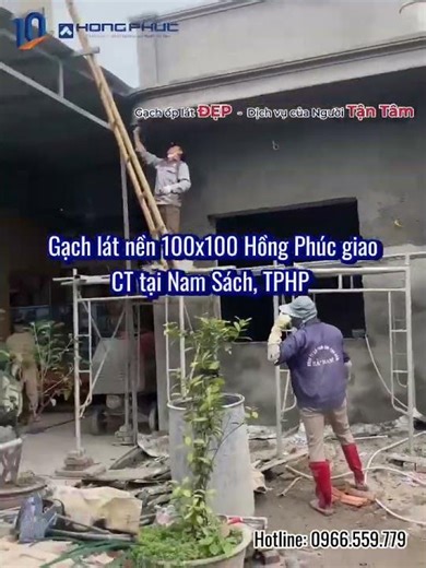 [GẠCH ỐP LÁT ĐẸP HẢI PHÒNG] HỒNG PHÚC GIAO ĐƠN GẠCH LÁT NỀN 100X100 TẠI NAM SÁCH, TPHP