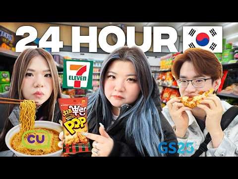 Eating ONLY Korean Convenience Store Foods for 24 Hours!