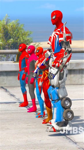 GTA V : RENDOM-SPIDERMAN,S IRON-SPIDERMAN vs WEAPON MATCH, WHO IS STRONGER? S2 #12 😯 #shorts #short