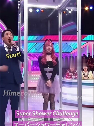 スーパーシャワーチャレンジでびしょ濡れ！
