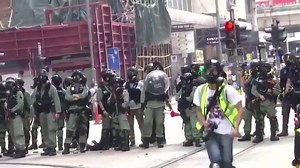 Hong Kong police fired tear gas to disperse anti-government protesters as thousands thronged the streets to protest against Beijing’s plan to directly impose national-security laws on the city. https://reut.rs/2X3oe1f | Reuters