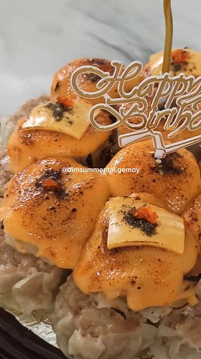 Delicious Dimsum Mentai Cake for Birthday Celebration