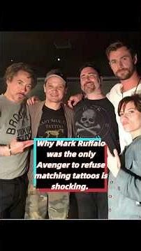 Why Mark Ruffalo was the only Avenger to refuse matching tattoos is shocking. #usa