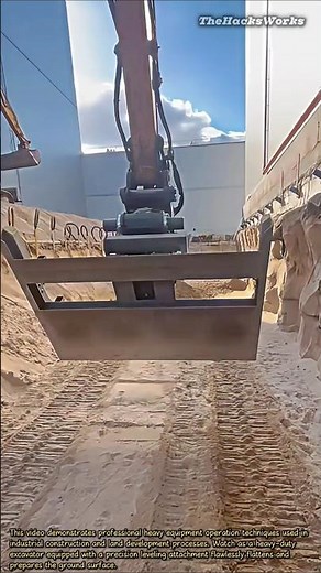 Perfect Dirt Leveling With Big Excavator #heavyequipment #machinery #excavator #operator #smooth