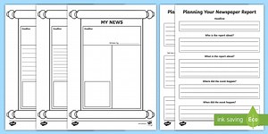 The Day Vesuvius Erupted Newspaper Report Planning and Template Resource Pack