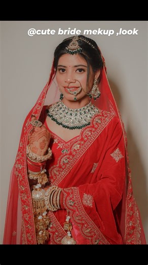 Esha Chavan on Instagram: "####mekup bride look ####bride mekup####cute bride"