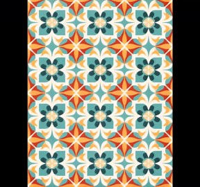 Cerulean & Rust Pattern Paper Pack: 25 Seamless Orange Teal Backgrounds (digital Download) - Etsy