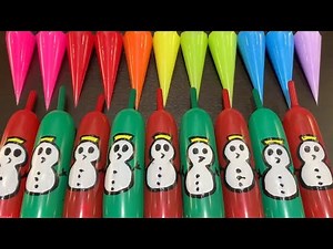 RELAXING WITH CLAY PIPING BAGS VS GLITTER VS MAKEUP ! Mixing Random Things Into Slime #65