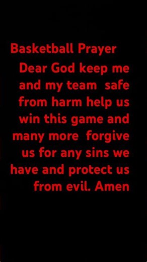 Basketball prayer