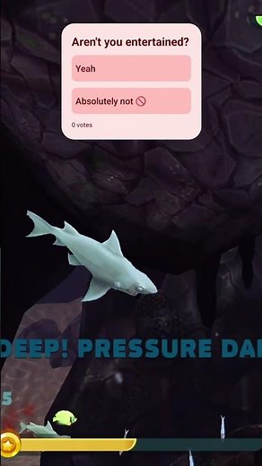Hungry sharks evolution: Deap diving into the ocean vs small shark