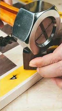 The Most Satisfying Wood Inlay: Laser Cut Letters Fit Perfectly #wood #woodscraft