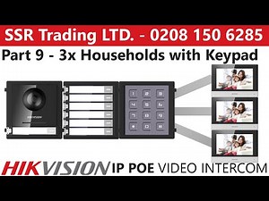 Hikvision IP PoE Intercom Guide Part 9: 3x Flats with Nametag & Keypad Setup Configuration DS-KD-KP