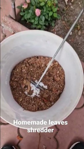 Homemade leaves shredder - organic compost /// --- Tocator frunze ---