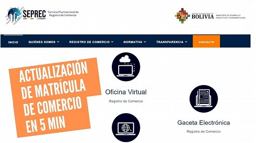Aquí te mostramos paso a paso cómo actualizar la Matrícula de Comercio en SEPREC en 5 minutos, todo por internet: https://boliviaimpuestos.com/b/5wk | Bolivia Impuestos Blog