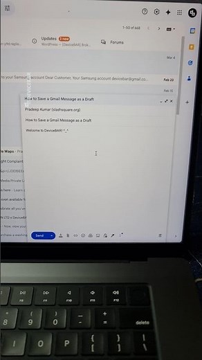 Save Gmail Email as Draft on Desktop in 1 Click! #Shorts