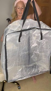 Update on kitten and showing out sample for the wreath storage bag. Let me know what your opinion is on this bag. | Wreaths of Joy