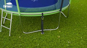 Eurmax USA 4-Pc Pack Spiral Stakes Heavy Duty Anchor Kit Ice Screw Anchor for Trampoline, Tents, tarps, Canopies,car Ports,Dog tie Out and etc Bonus Tie Down Straps 4-Pc Pack (Orange)