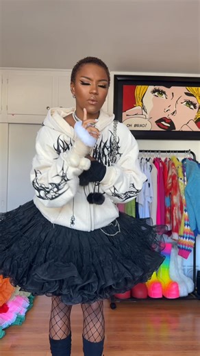 9K views · 510 reactions | How I Style Myself, wearing a hoodie petticoat combo today! This outfit reminds me of something the younger version of myself would GASP over (in a good way). #fashion #outfitinspiration #hoddiestyle | Carlita fashion | Facebook
